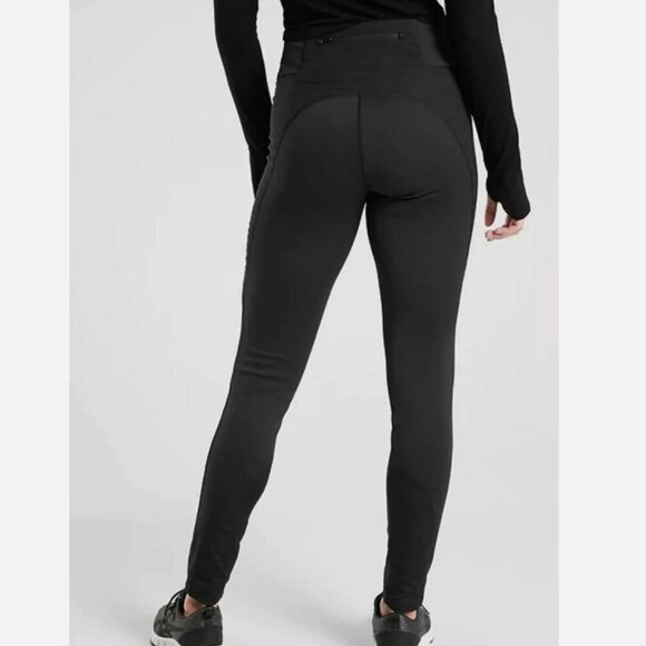 Athleta Peak Hybrid Fleece Tights Black Size Womens XSmall - Picture 2 of 9